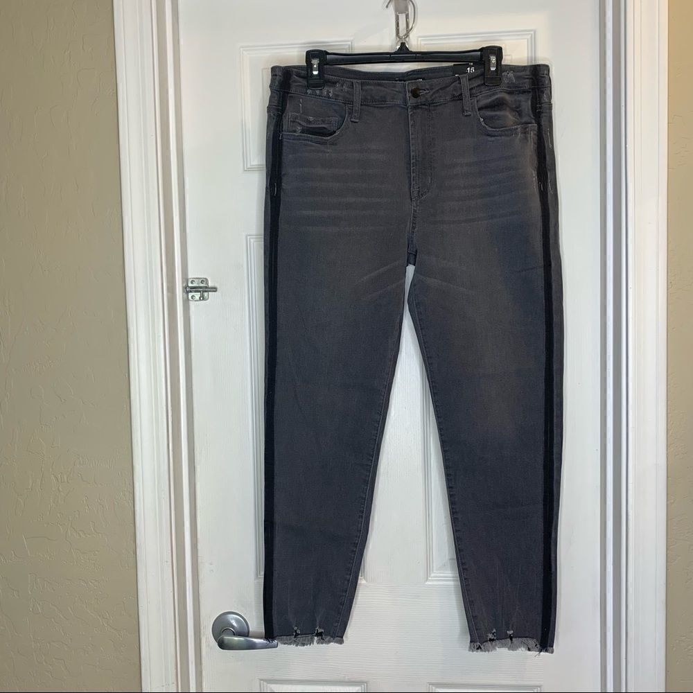 Fashion Nova Pin Me Down High Rise Jeans Gray Size 15